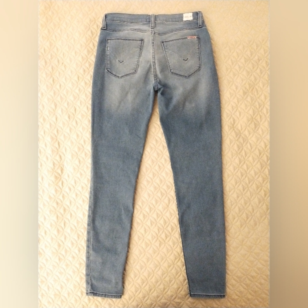 HUDSON NATALIE MID RISE LIGHT WASH SKINNY ANKLE JEANS 27 NWOT